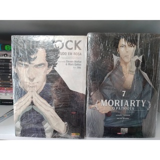 Mangá Sherlock + Moriarty O Patriota. 3vols de Sherlock e 13 de Moriarty (16 total). Panini